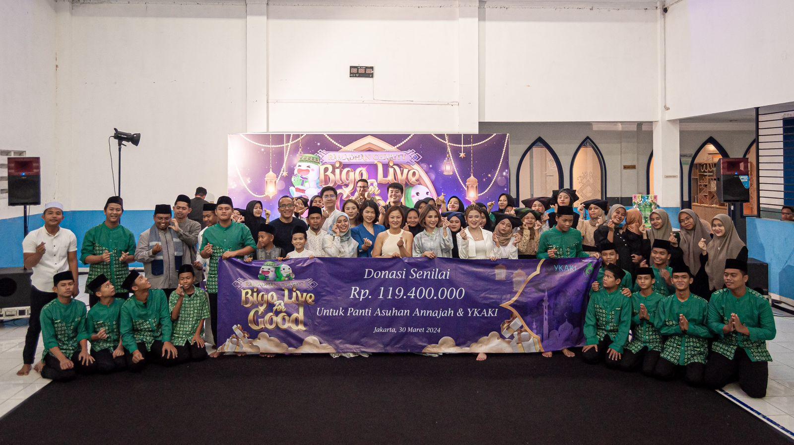 Donasi Senilai Rp119 Juta Diberikan Bigo Live ke YKAKI dan Panti Asuhan Annajah
