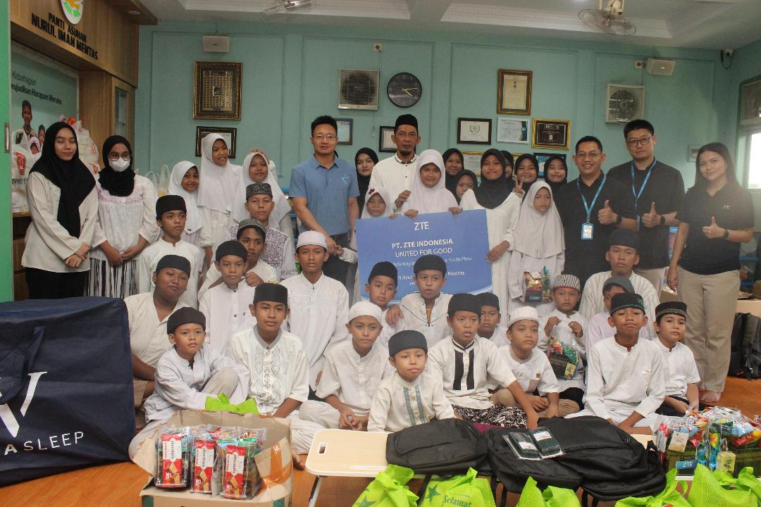 ZTE Indonesia Menunjang Kebutuhan Anak Yatim di Panti Asuhan Nurul Iman Mentas